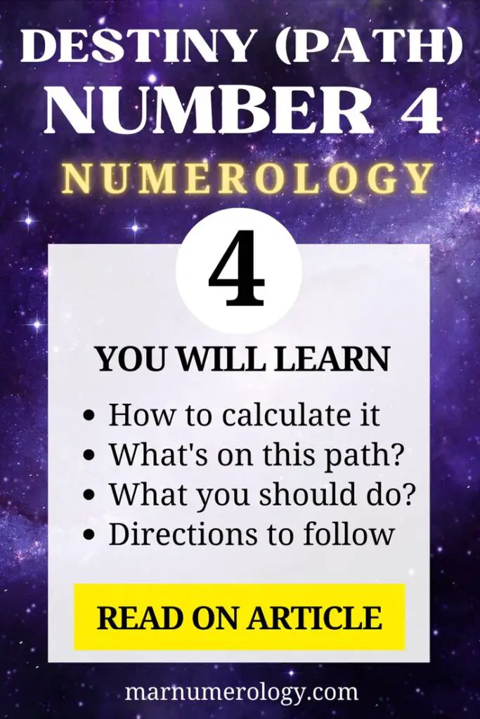 life path 4 in numerology