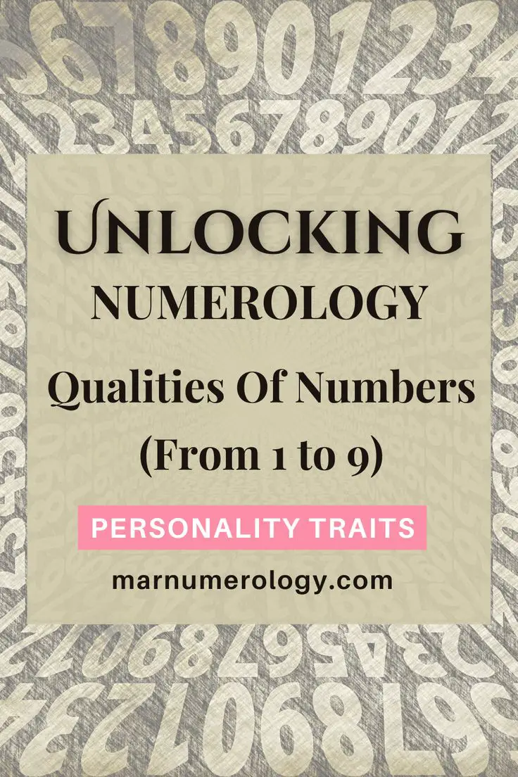 qualities of numbers in numerology