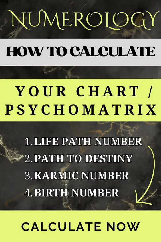 how to calculate psychomatrix life path destiny karmic number