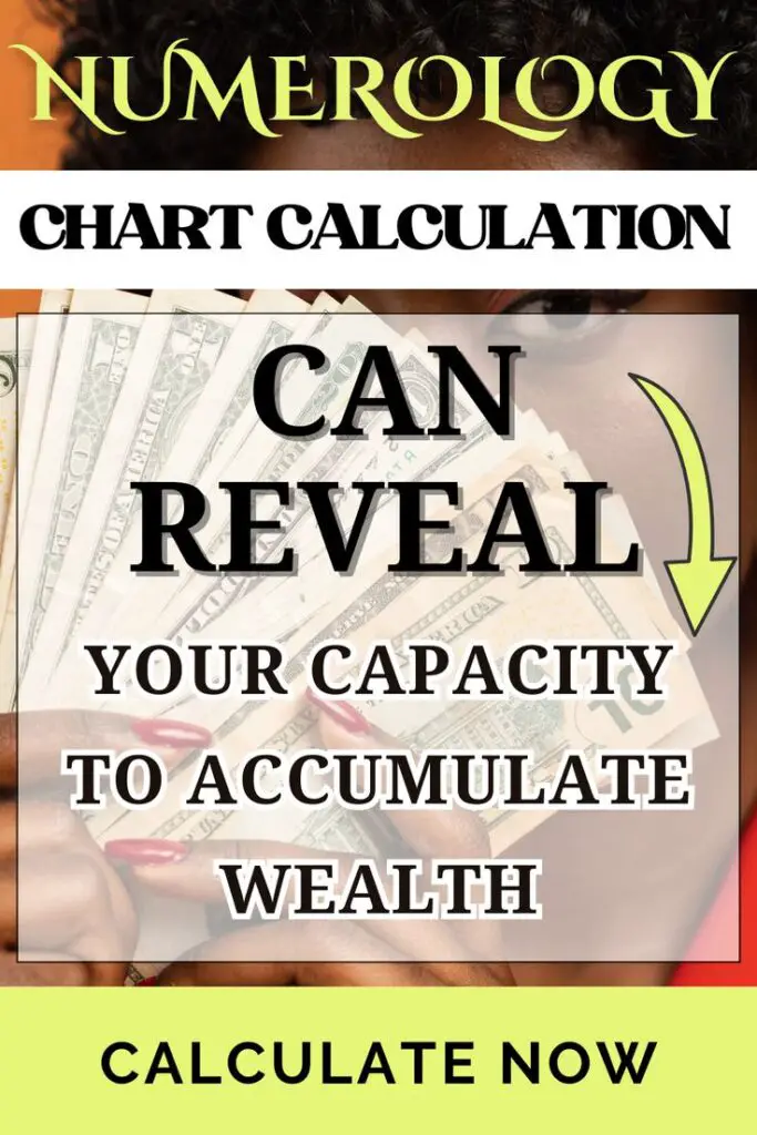numerology chart reveals your capacity to accumulate wealth
